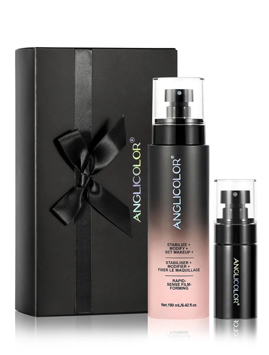 Anglicolor Spray Fijador Mate, Secado Rápido 15 Segundos, Niebla Fina, Control De Grasa, Para Piel Grasa Y Mixta, Maquillaje 16 Horas Duradero, Capacidad Grande 190ml