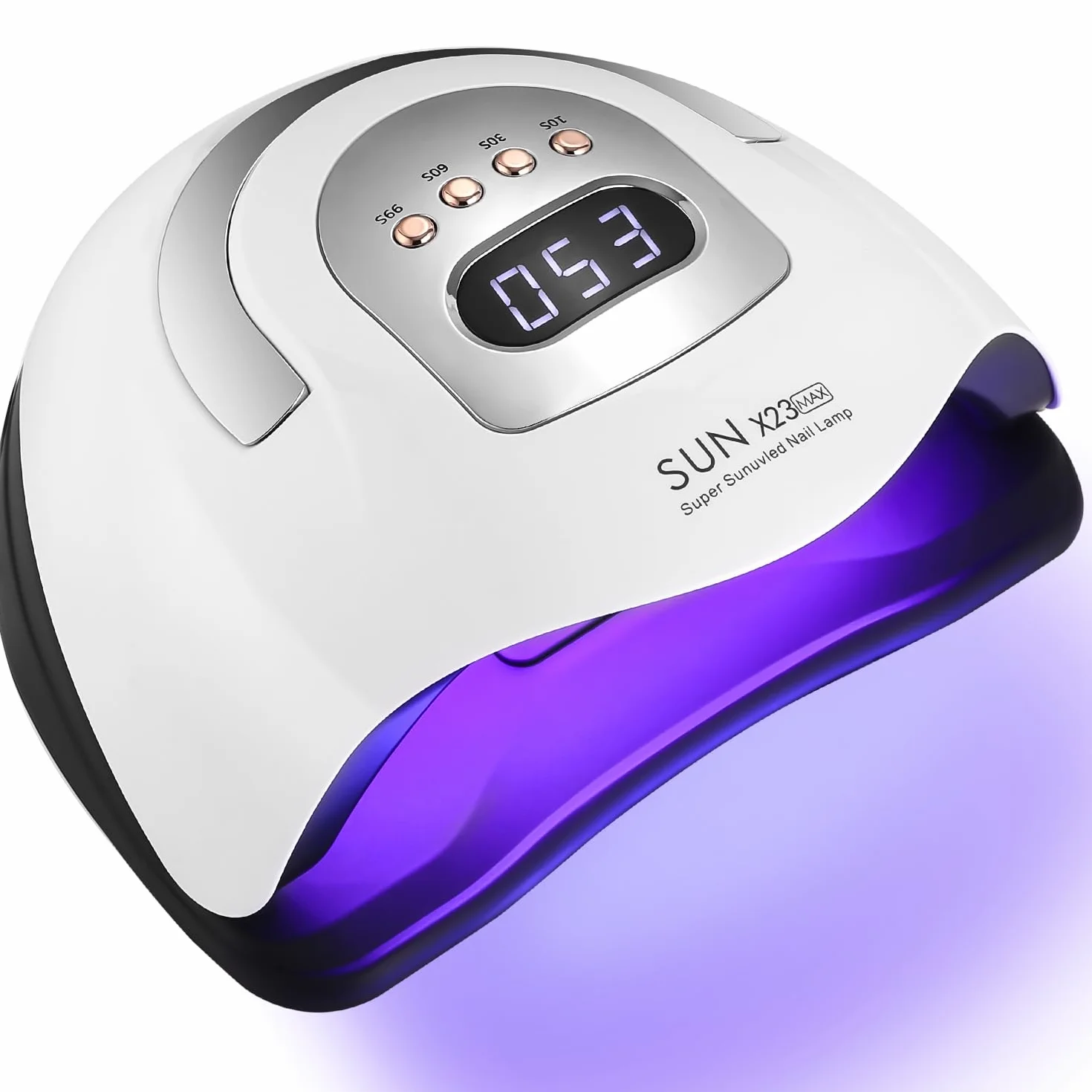 380W Lámpara de Uñas UV LED, 81pcs de cuentas LED Profesional Curado de Esmalte de Gel Secador de Uñas Rápido, con Función de Temporización para Manicura/Pedicure Nail Art en el Hogar y Salón