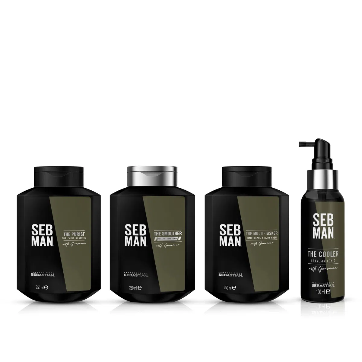 SEBASTIAN PROFESSIONAL The Multitasker: Champú Hombre Frescor Intenso 3-in-1: Piel, Cabello Y Barba, Cedro, 1000 Mililitro