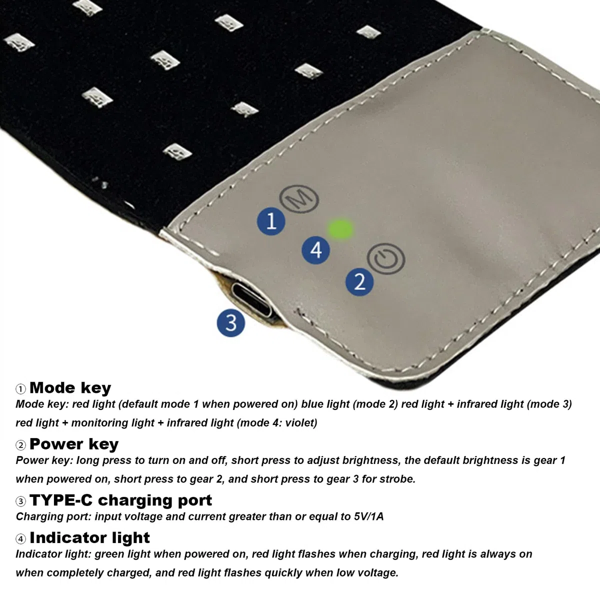 Tapa de terapia de luz para el crecimiento del cabello, tapa infrarroja de 5 V 260 W para evitar la alopecia, dispositivo de crecimiento del cabello evita la alopecia con luz LED para restaurar