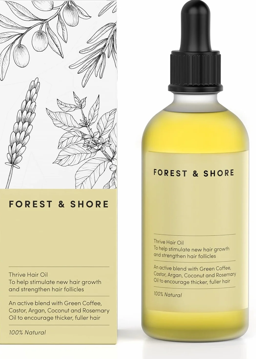 Aceite para el Cabello: Tratamiento Hidratante y estimula el Crecimiento del Cabello con Aceite de Ricino, Aceite de Argán y Aceite de Romero (100ml, Aceite para el crecimiento del cabello)