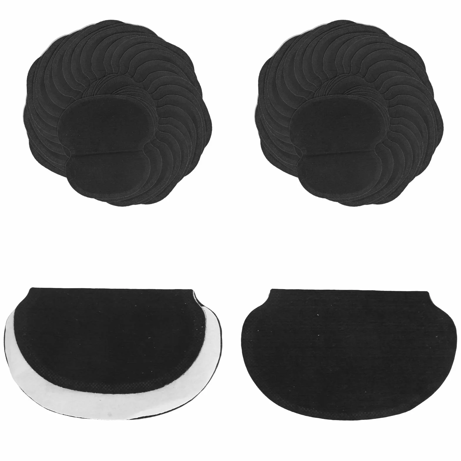 60 uds. Almohadillas para el Sudor de las Axilas, Ropa de Vestir de Tela No Tejida, Almohadillas para el Sudor de las Axilas, Almohadillas Negras para el Sudor para Mujeres,