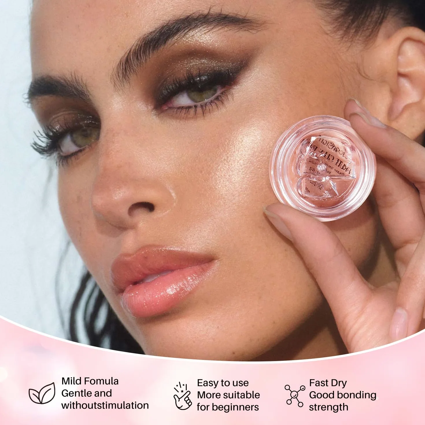 ICONSGIN Kit Mejorado de Elevación de Pestañas, Kit de Permanente de Pestañas con Bálsamo de Pegamento Elevador de Pestañas Semi-Permanente, Calidad de Salón de Belleza