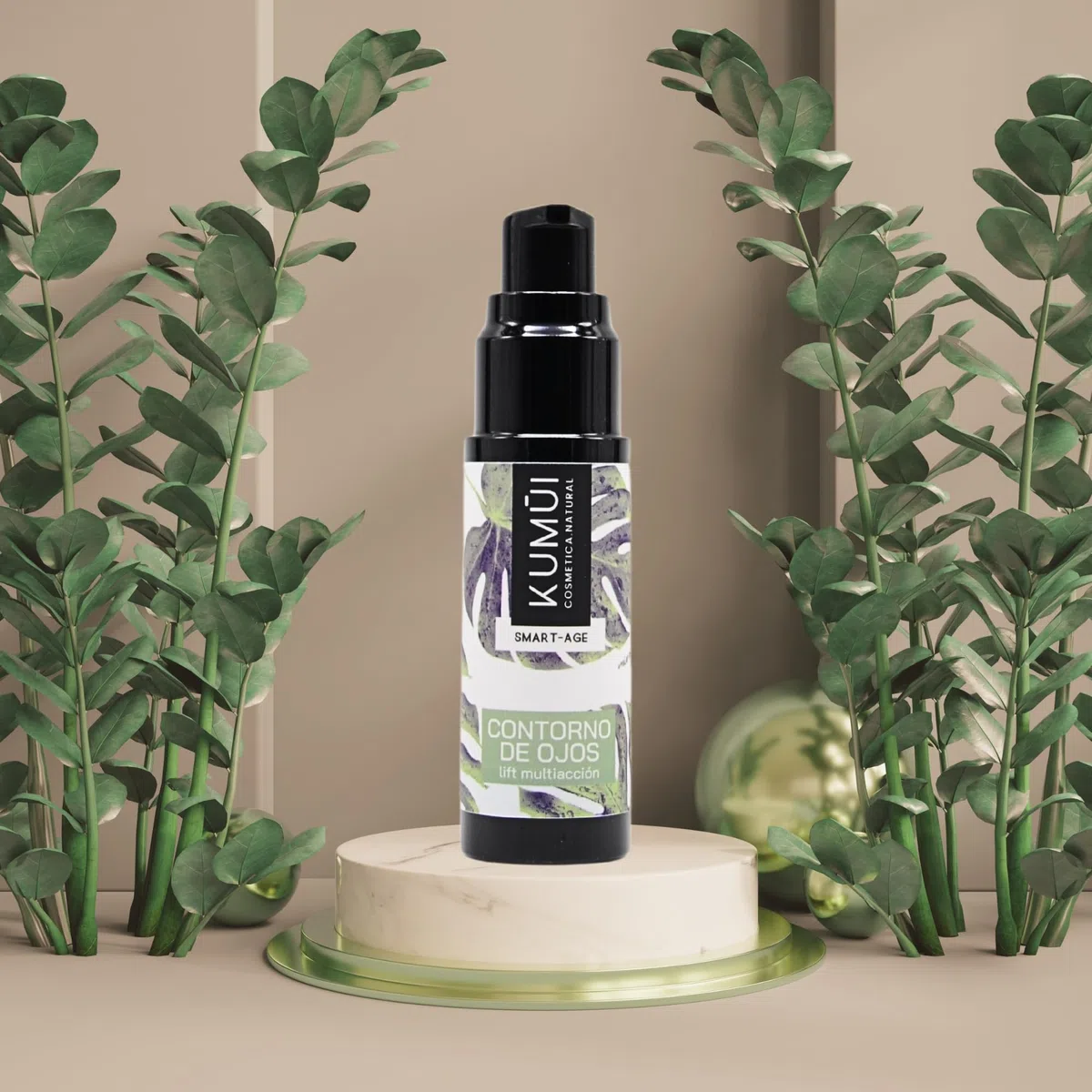 Kumui - Crema Contorno de Ojos Natural y Vegana Efecto Lifting Multiacción - Trata Patas de Gallo, Arrugas, Ojeras y Bolsas - Premio Internacional Best Eyecream Lifting - Ideal Piel Sensible - 17 ml