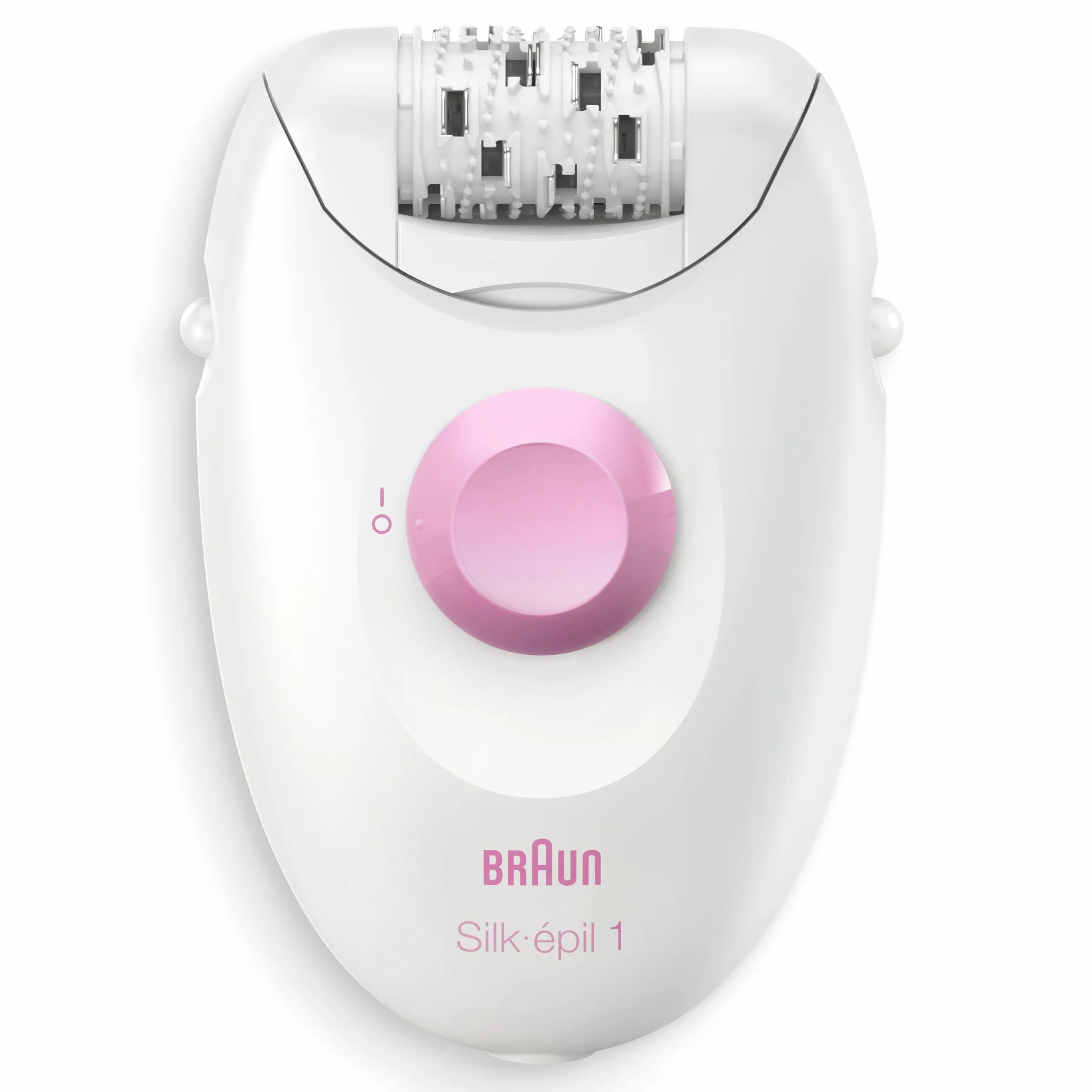 Braun Silk•épil 1 1-010, Depiladora con Cable para La Eliminación del Vello, Semanas de Piel Suave, Blanca/Rosa