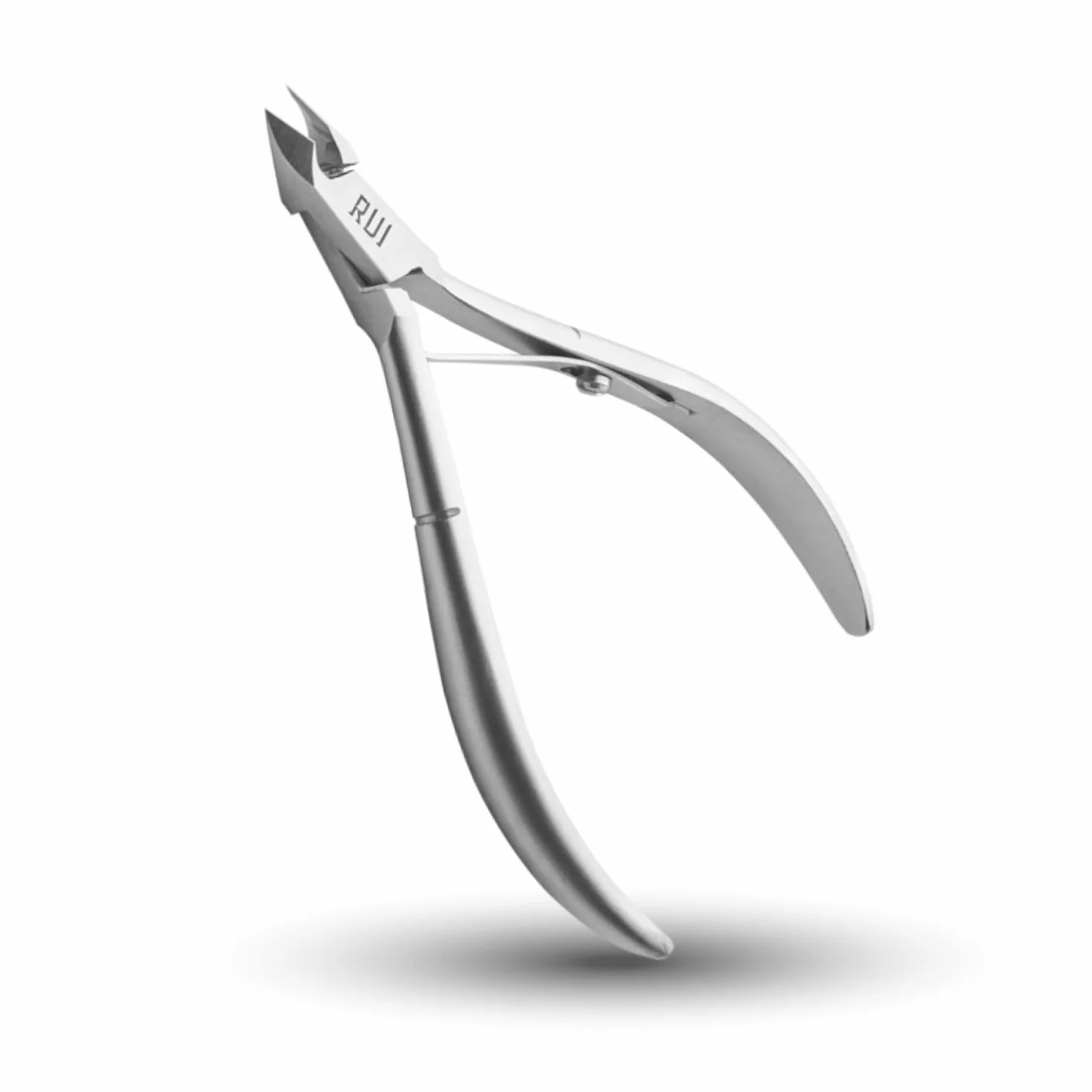 Rui Smiths Alicates Profesionales para Cutículas | Alicates de Precisión para Cutículas de Acero Inoxidable de Grado Quirúrgico, Mango Francés, Resorte único, Mandíbula de 4 mm (Quarter Jaw)