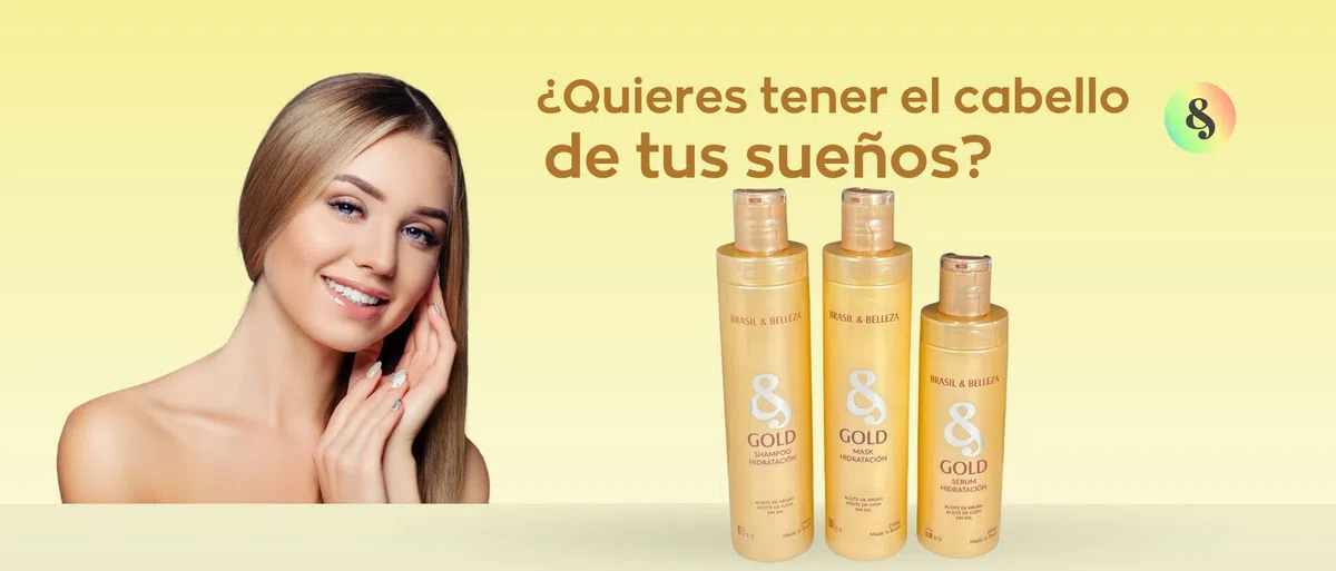 Pack B&B Gold Champú + Mascarilla + Serum protector térmico