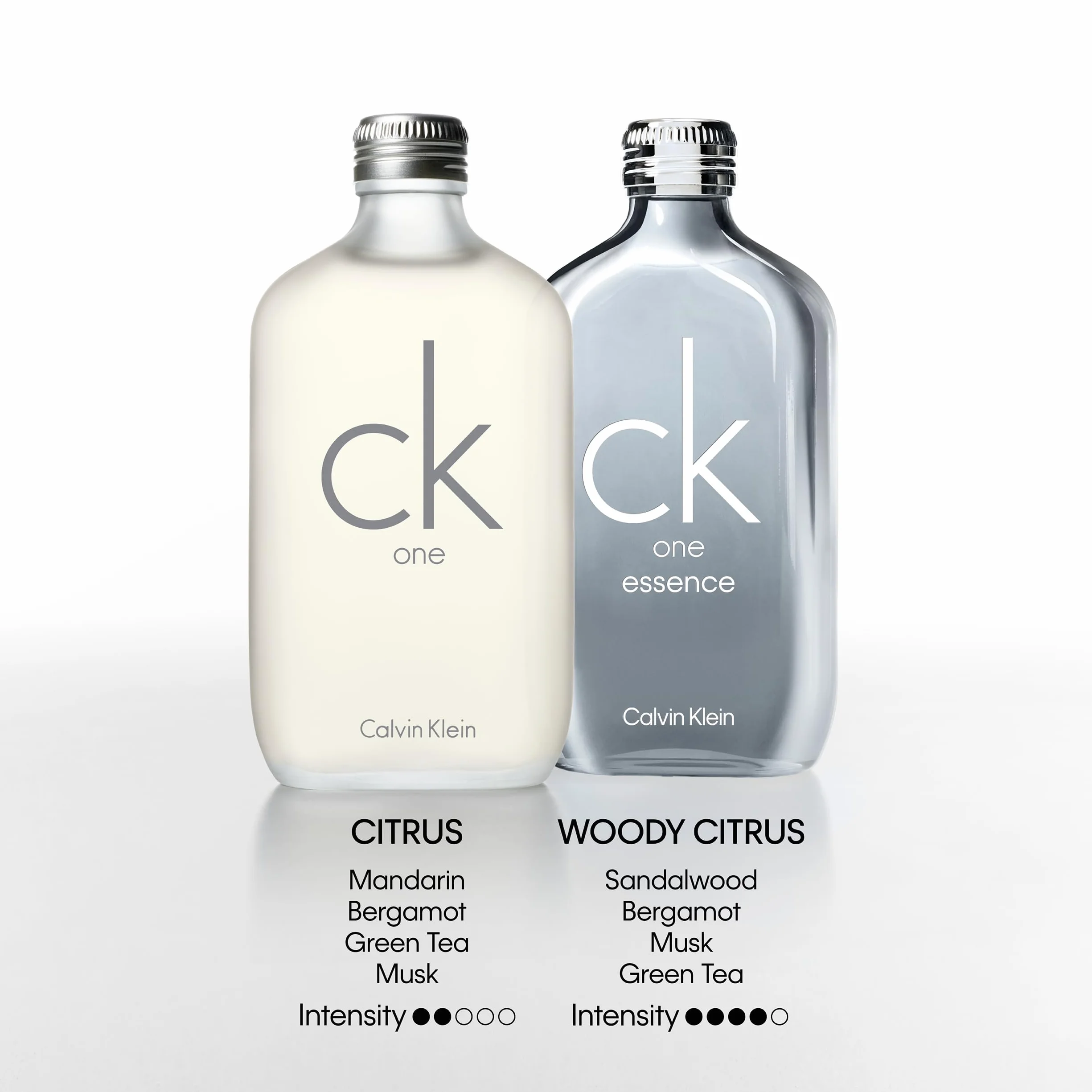 CALVIN KLEIN CK One Essence Parfum Intense – Perfume unisex amaderado cítrico – Con notas de bergamota, té verde y sándalo – Fragancia duradera