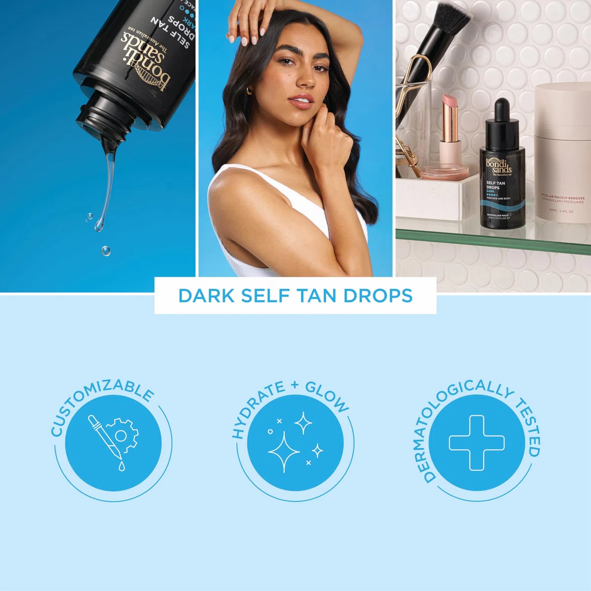 Bondi Sands Gotas Faciales Autobronceadoras - Oscuro 30Ml