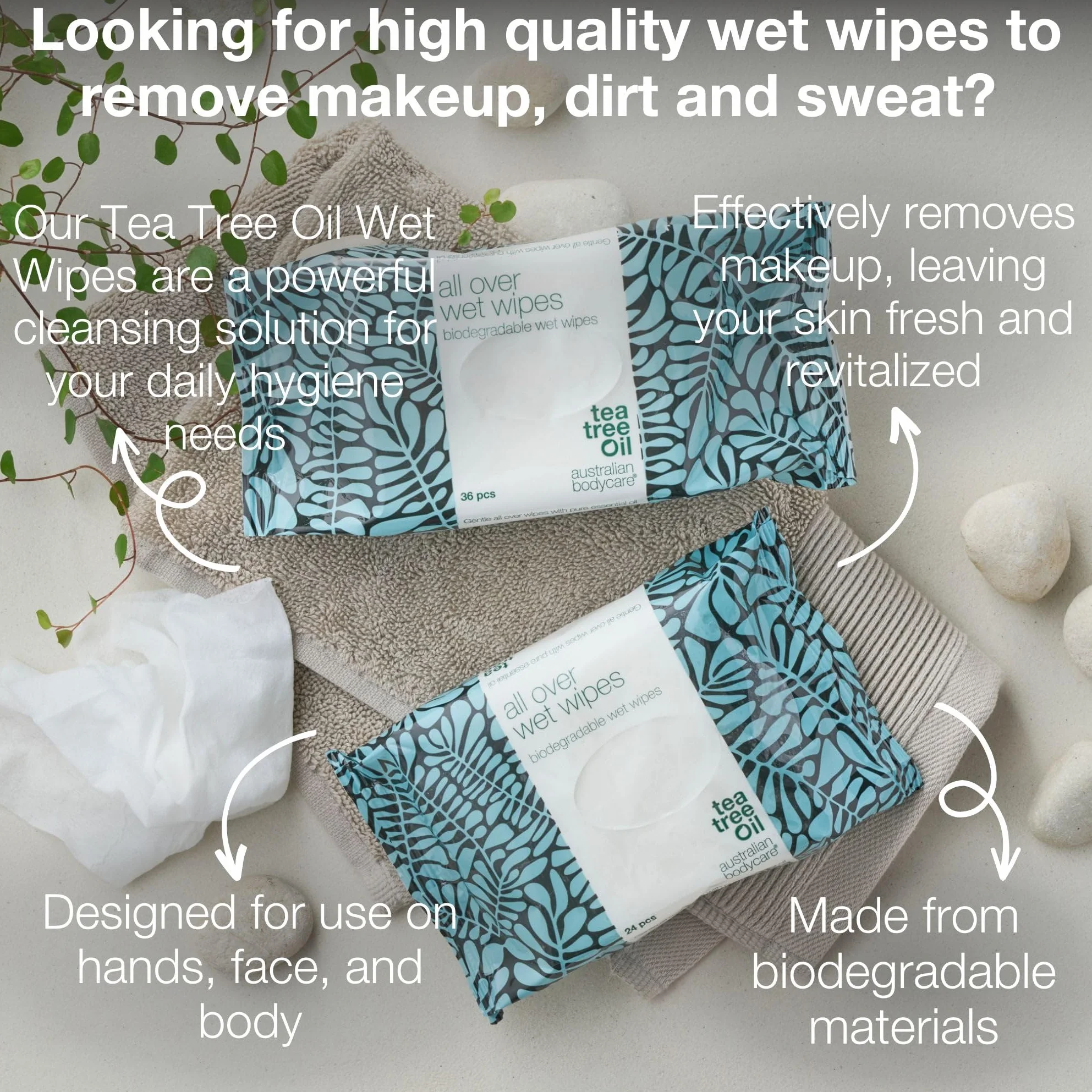Toallitas Húmedas Faciales - 144 unidades (6 paquetes) | Limpiador para Sudor, Suciedad y Maquillaje | Refrescantes, Hidratantes y Refrescantes | Higiene sobre la marcha | Biodegradables
