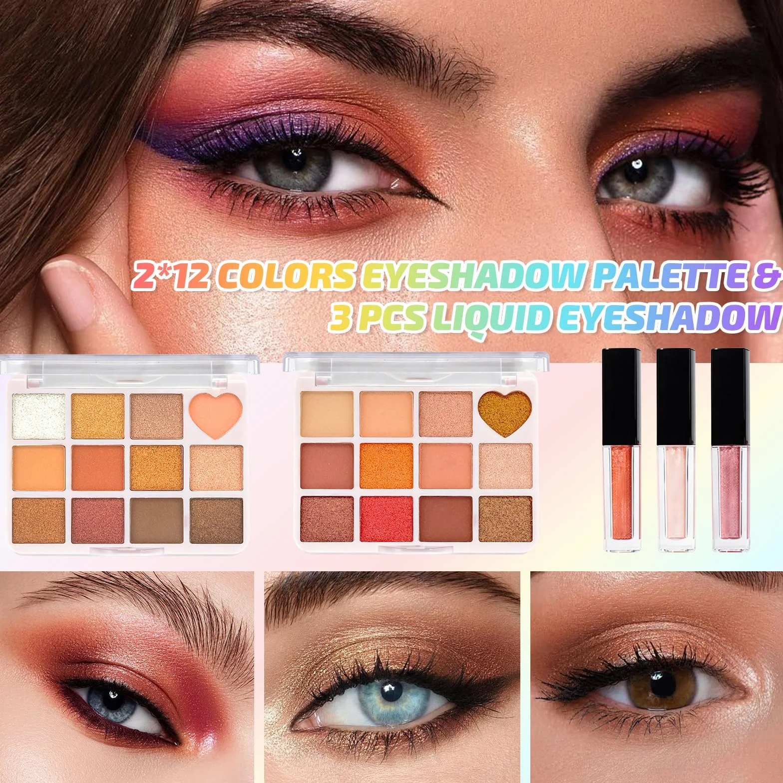 Kit de Maquillaje Profesional Completo, Set Maquillaje Adolescente Chica Mujer con Bolsa Maquillaje Viaje, Pack Maquillaje Regalo con Paleta Sombras Ojos Rímel Gloss Labios Base Maquillaje Corrector