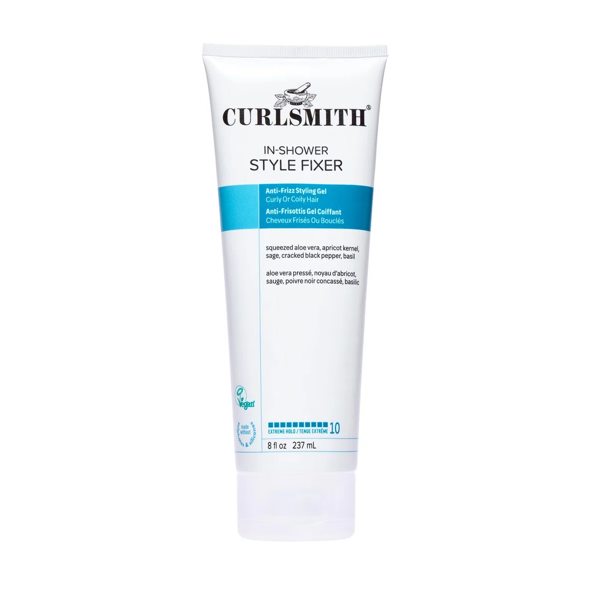 Curlsmith In-Shower Style Fixer - Gel de fijación fuerte para rizos, estilizado resistente a la humedad, para todo tipo de rizos, vegano y libre de crueldad (8 oz)