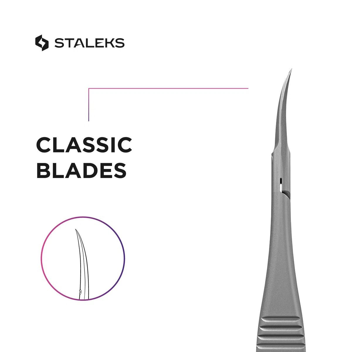 STALEKS PRO Expert 90 tipo 1, tijeras para cutículas, herramienta de manicura SE-90-1