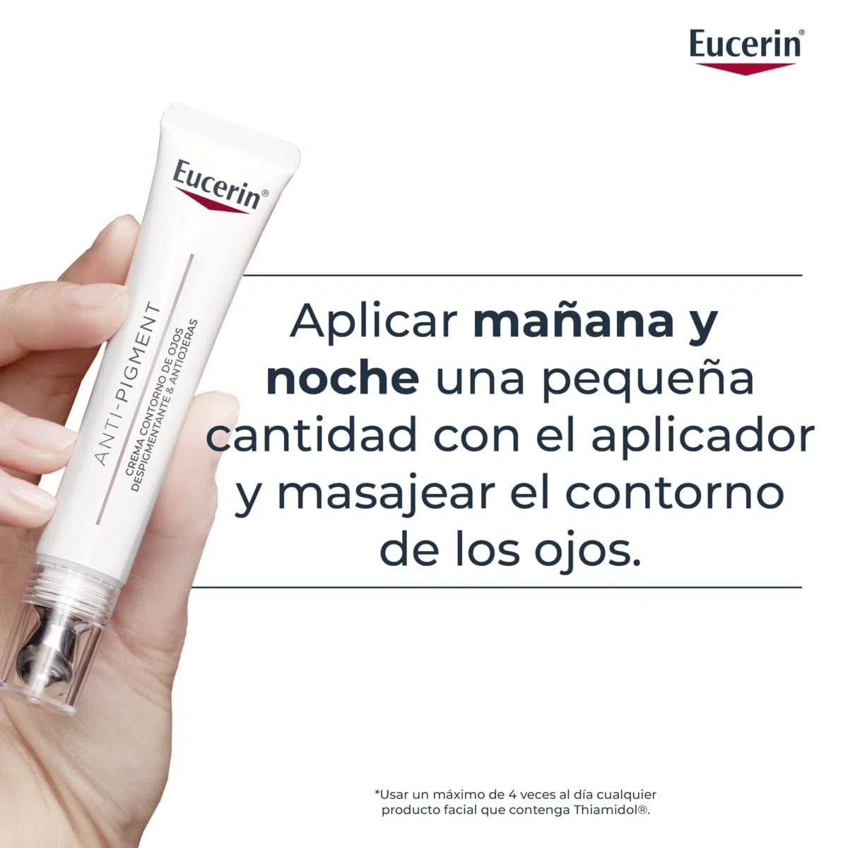 Eucerin Anti-Pigment Contorno de Ojos iluminador (15 ml), crema antiojeras para una mirada radiante, crema con Ácido Hialurónico para ojeras marrones y azuladas