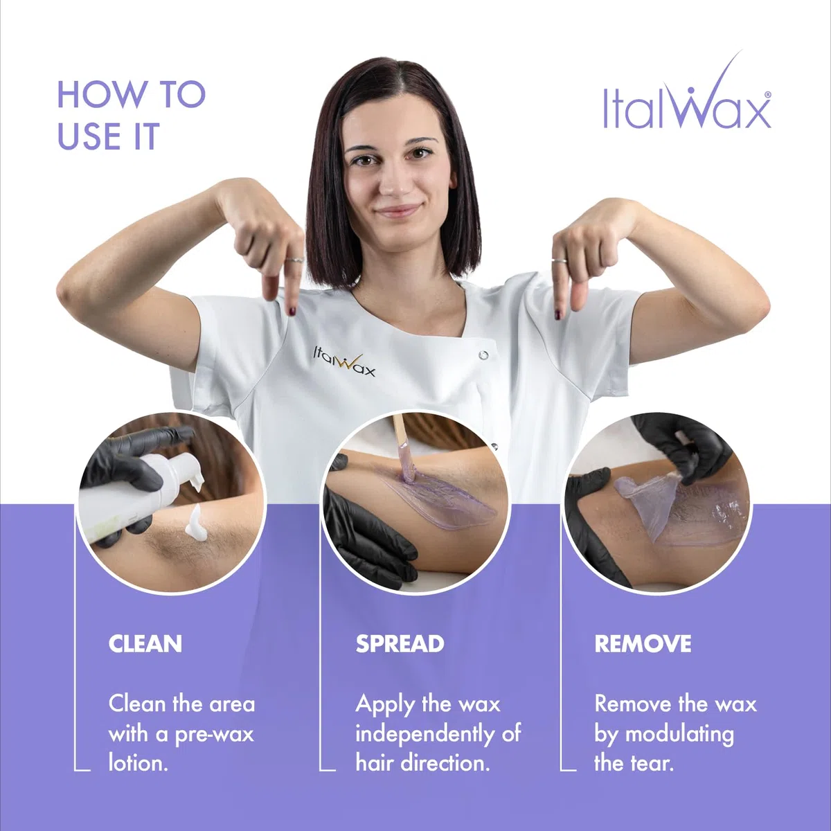 Italwax Top Line Orchid - 450g - Cera elástica en perlas para depilaciòn sin bandas - Formulación sintética ideal para pieles sensibles - Recomendado para la zona bikini y las axilas - Sin fragancia