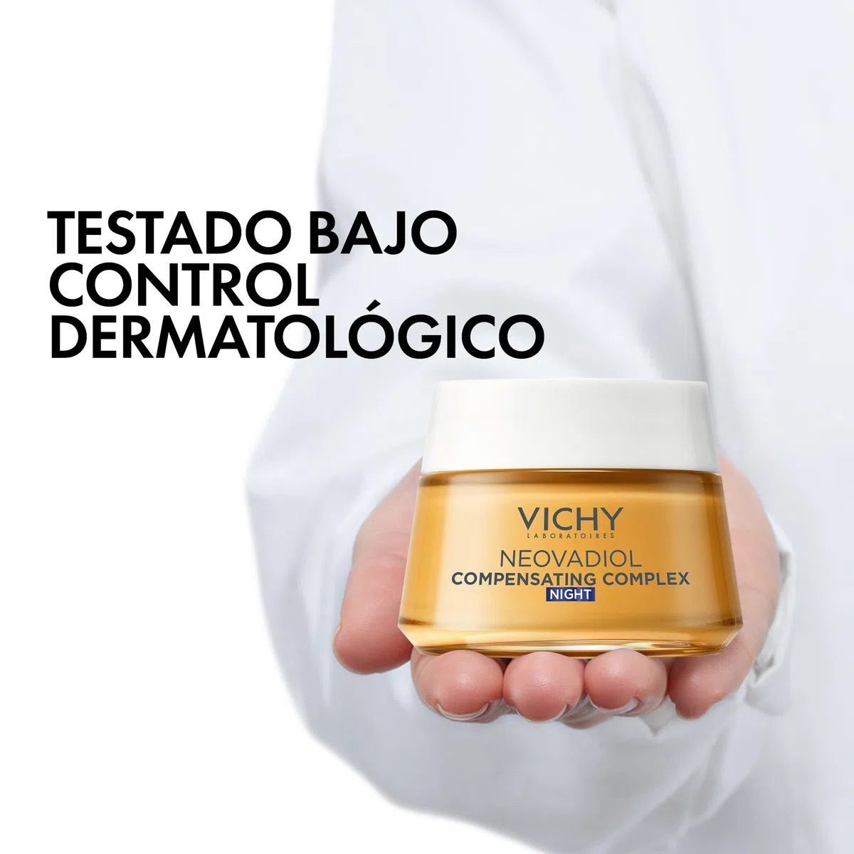 Vichy Crema de Noche para la Menopausia, Redensificante y Revitalizante, Enriquecida con Agua Volcánica de Vichy y Proxylane, Para Todo Tipo de Piel, Neovadiol, 50 ml