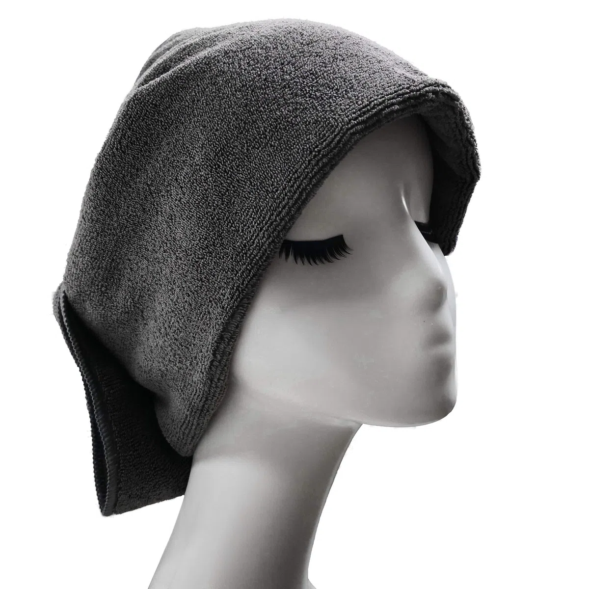 Polyte - Toalla de Microfibra antipelusa para el Cabello - Secado rápido - Profesional - 40,6 x 73,7 cm - Pack de 8 (Gris Oscuro)