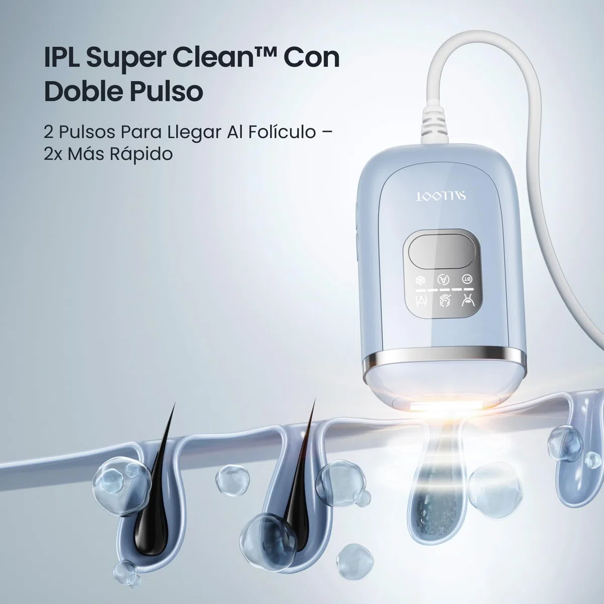 2026 Nuevo modelo Depiladora Laser para Mujer, Pulsos Duales 78W Potente 22J y Tecn IGBT, Depilación láser con Sapphire Ice 4 °C, Indolora, Eficaz, Permanente, Adecuado para bikinis y axilas