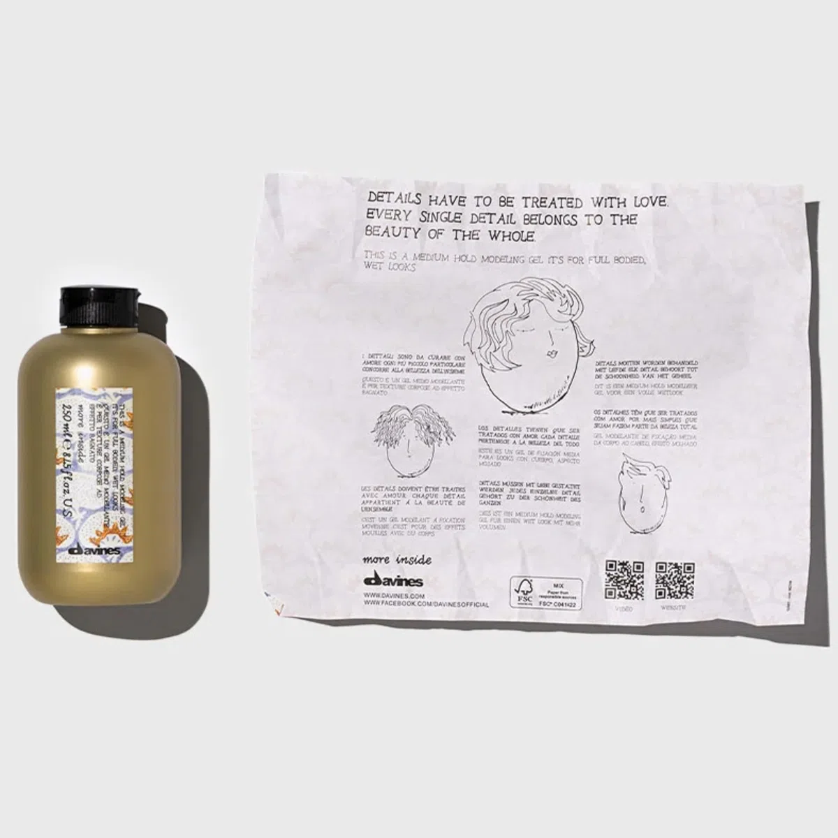 Davines More Inside Medium Hold Modelling Gel 250ml
