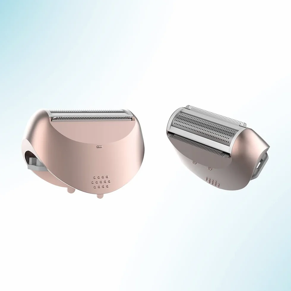 Cecotec Depiladora de Arranque Inalámbrica Bamba SkinCare Depil-action. Batería de Litio, Autonomía 40 mins, Waterproof, Cabezales Intercambiables, 2 Ajustes de Velocidad, Modo con Cable