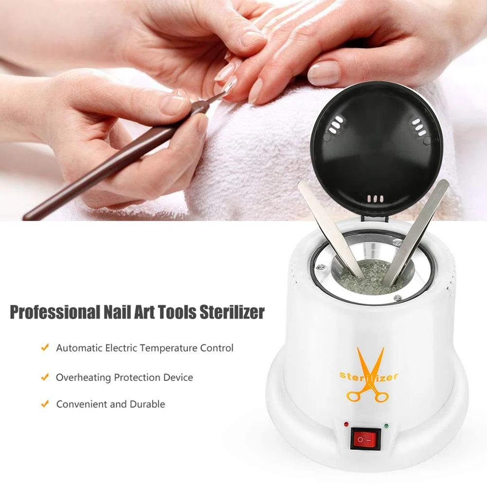 UñA Esterilizador, Esterilizador Profesional al Cuarzo para SalóN de Belleza Manicure PeluqueríA Estudio y en Casa, Alta Temperatura Inteligente, Manicura y Pedicura(EU)
