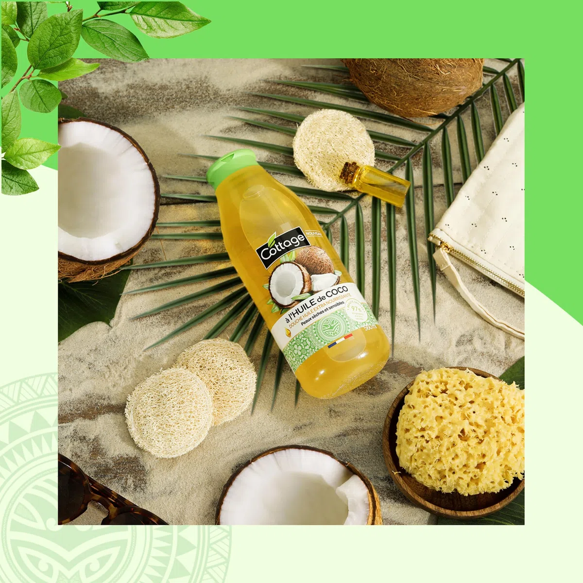Cottage Aceite de ducha extra nutritivo con aceite de coco, piel seca y sensible, 560 ml