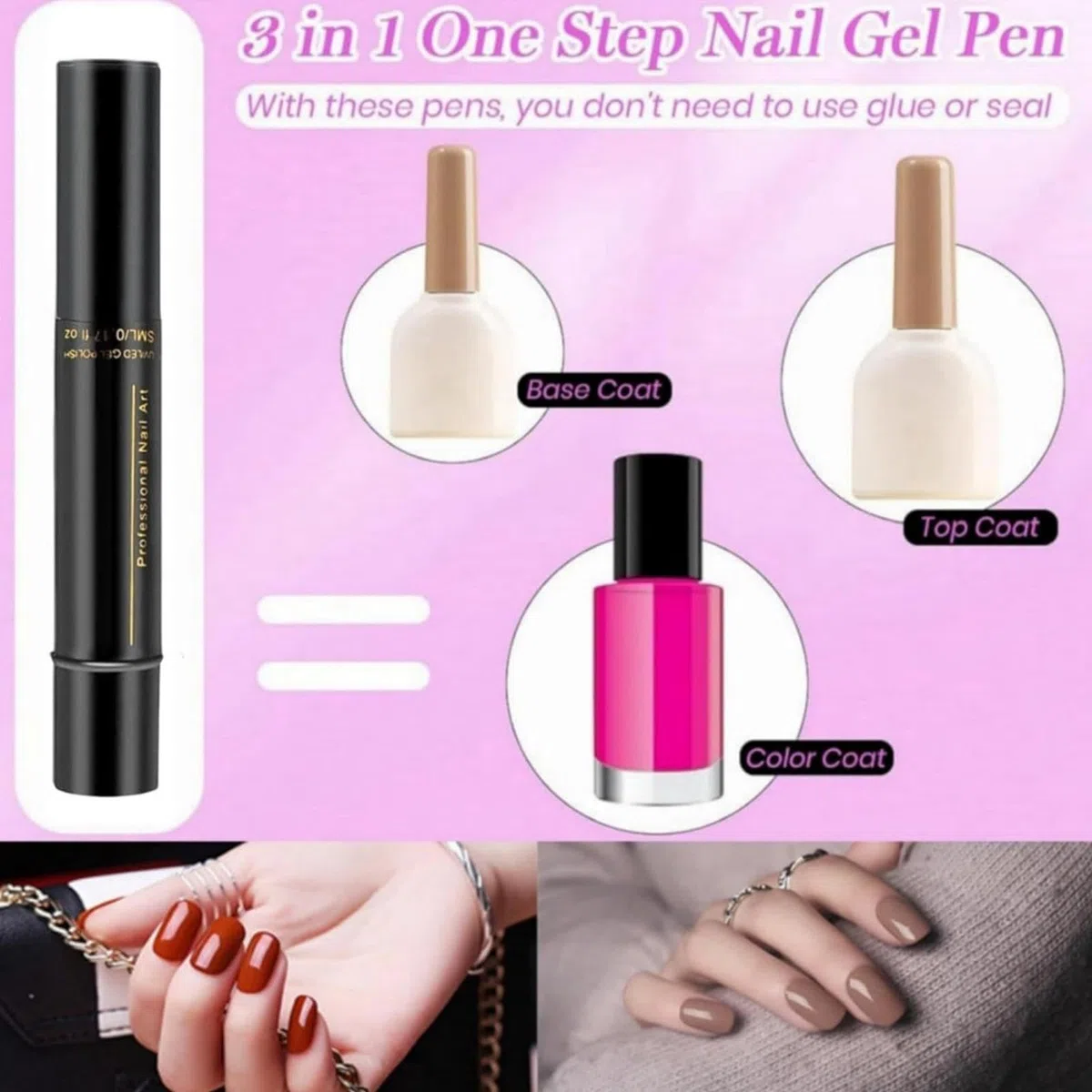 Bolígrafos De Esmalte De Uñas Para Mujeres, Bolígrafos Esmalte Uñas Gel, Kit Des Pintura Esmaltes Secado Rápido 6 Colores, Para Un Acabado Des Manicura Profesional