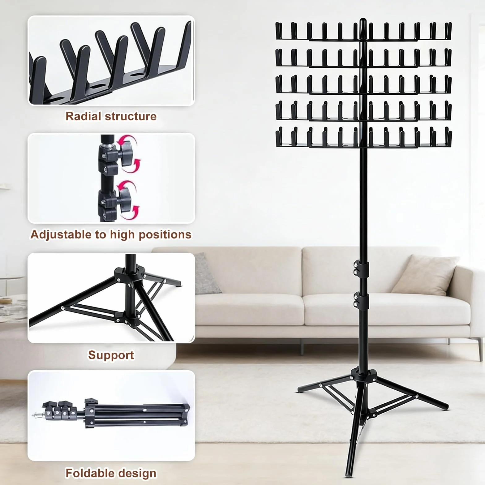FARYODI Soporte ajustable para pelo trenzado, soporte para pelucas con 144 pines, organizador para peluquerías y trenzas