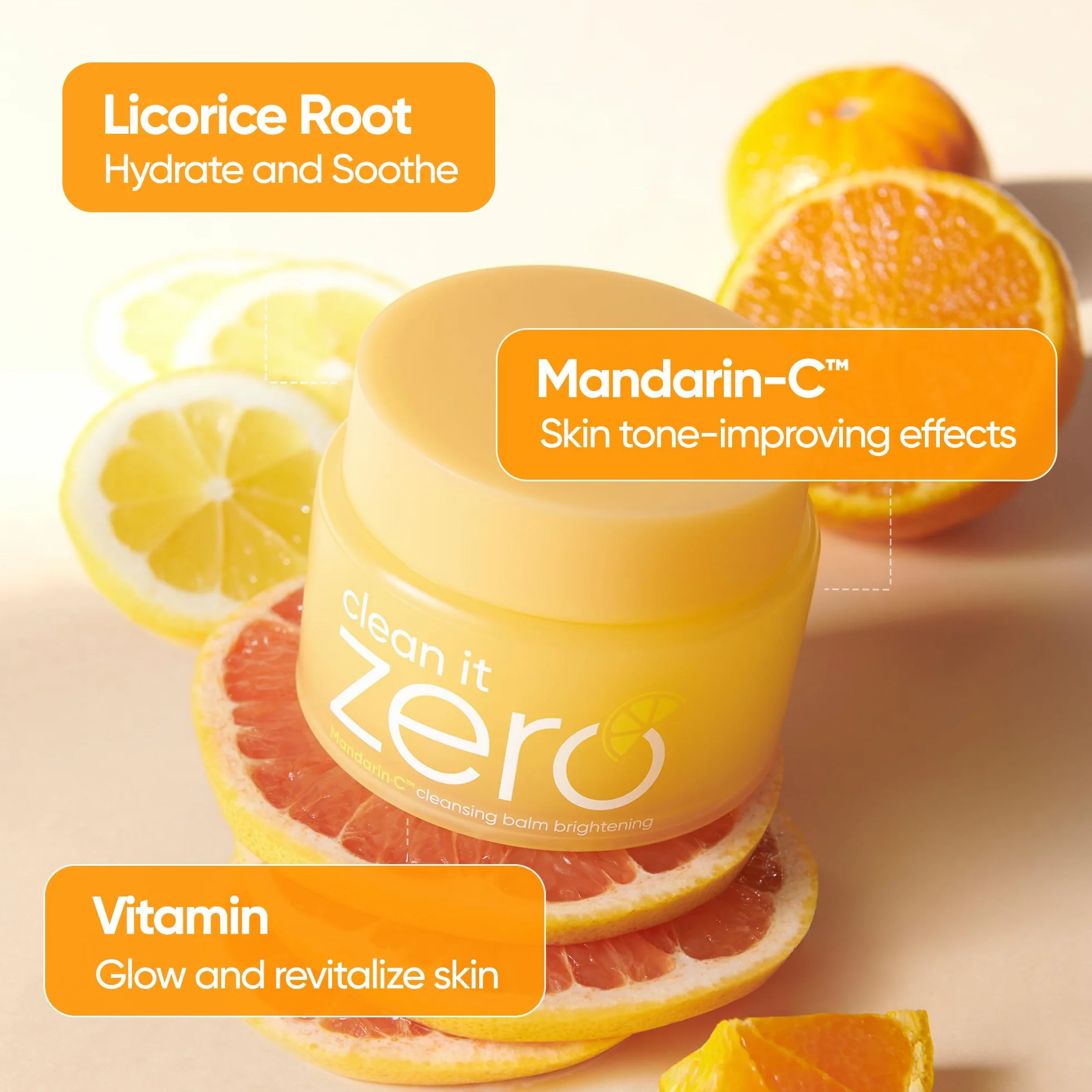 BANILA CO Bálsamo limpiador iluminador Clean it Zero | Desmaquillante coreano para una tez radiante | Vegano | Elaborado con vitamina C y extracto de cítricos (100 ml/3,38 fl.oz)