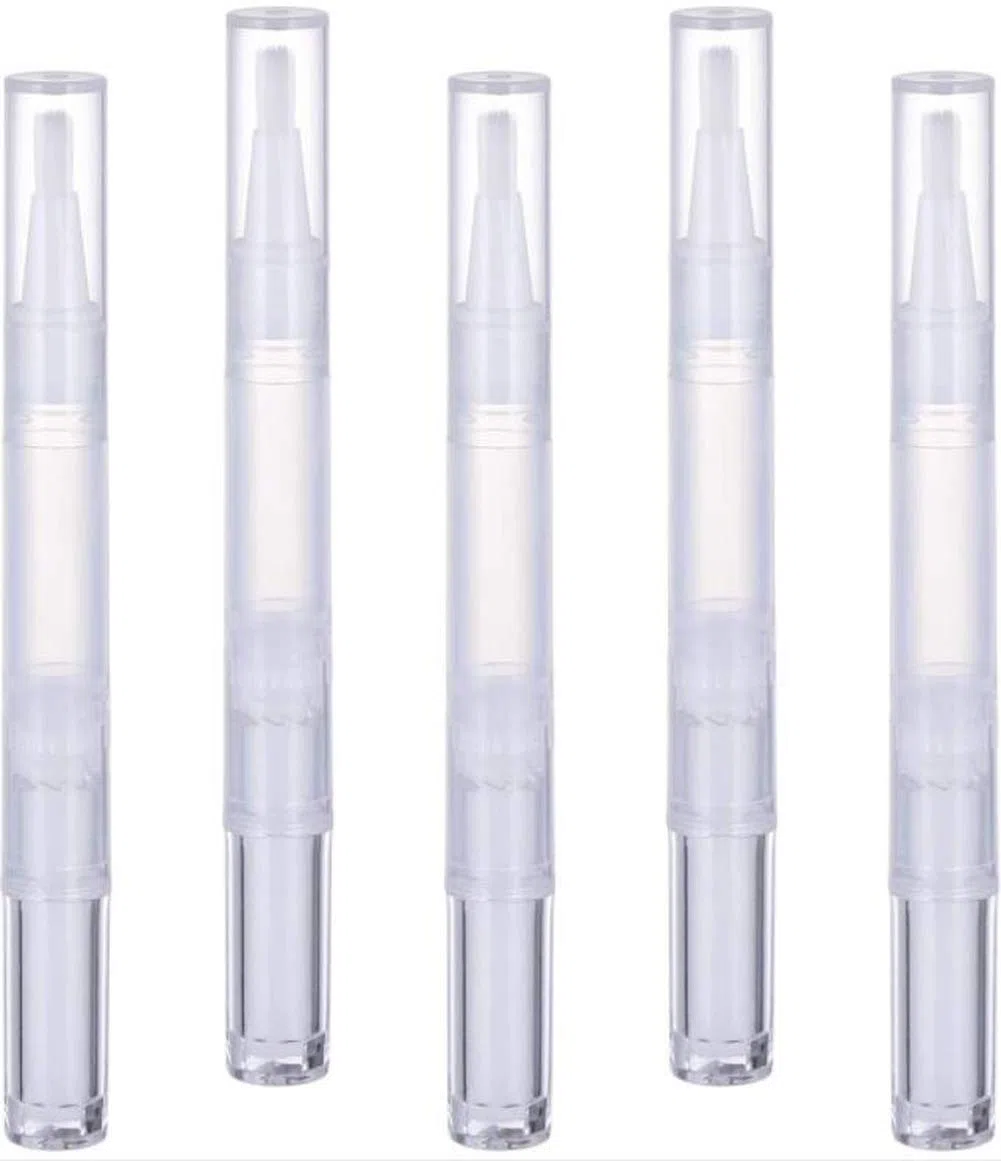 5 Bolígrafos 3ml Bolígrafos Vacíos De Aceite De Uñas Con Punta De Pincel,Lápiz Giratorio De Tubo De Brillo De Labios,Se Utilizar Para Rellenar Brillo De Labios, Esmalte De Uñas Etc