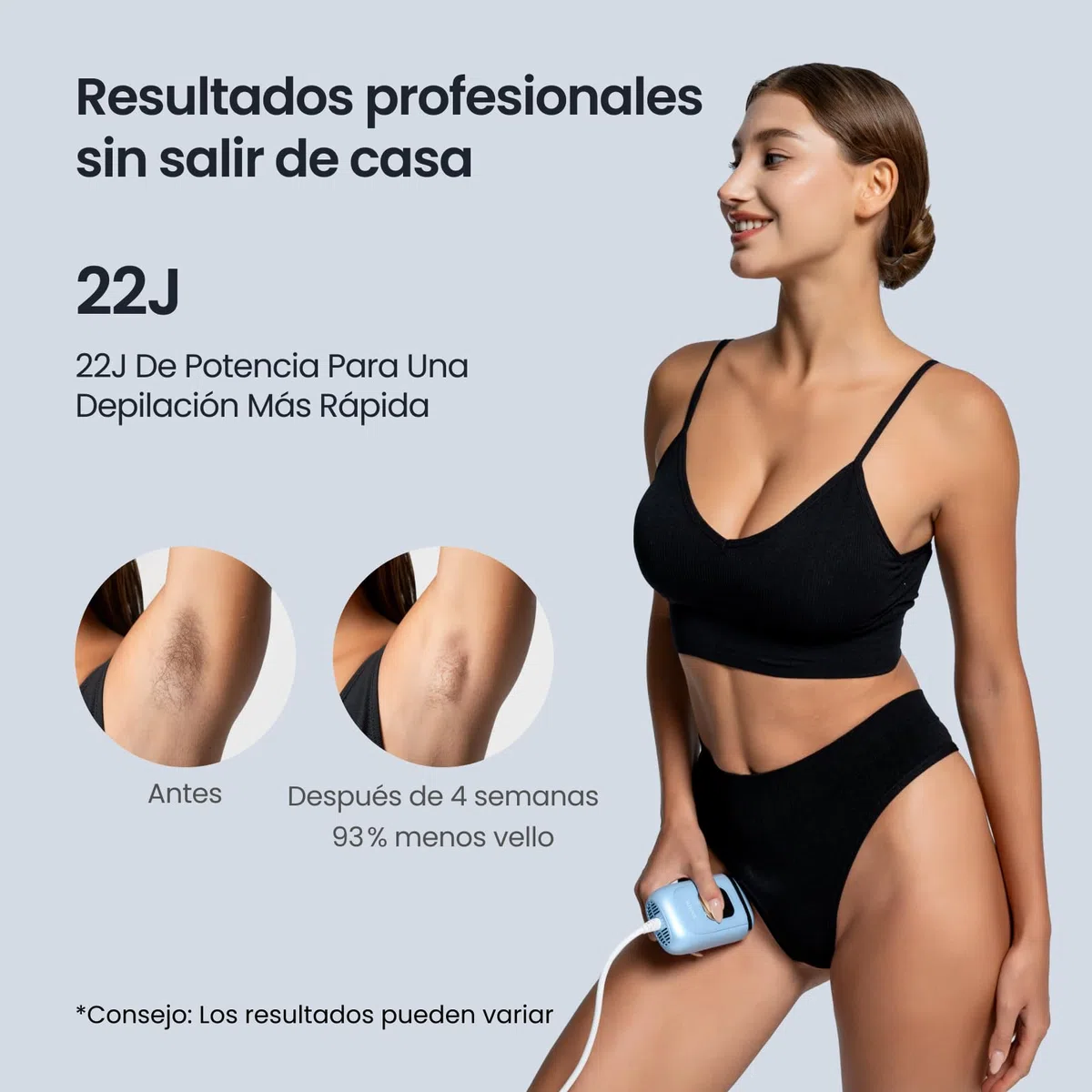 2026 Nuevo modelo Depiladora Laser para Mujer, Pulsos Duales 78W Potente 22J y Tecn IGBT, Depilación láser con Sapphire Ice 4 °C, Indolora, Eficaz, Permanente, Adecuado para bikinis y axilas