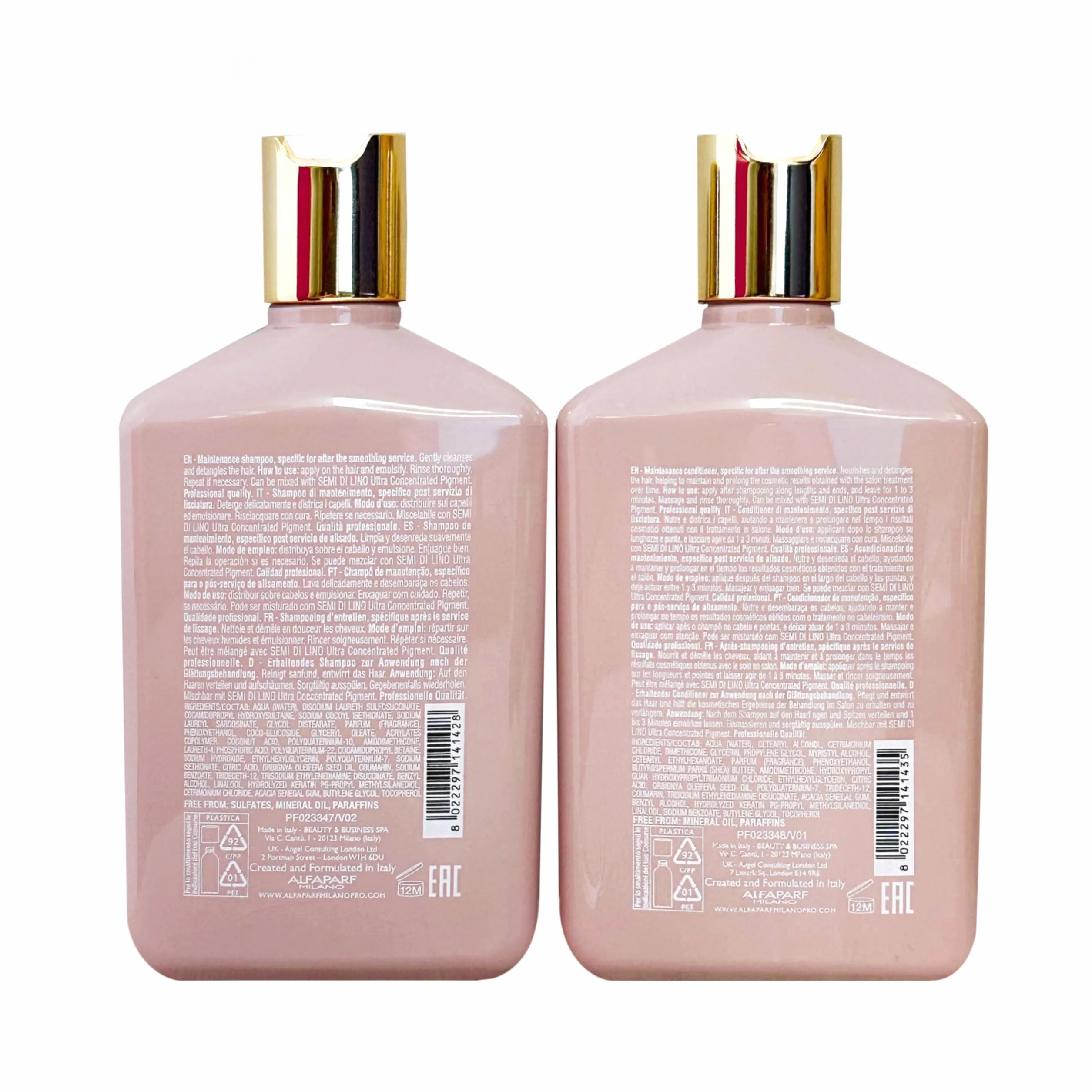 Alfaparf Keratin Therapy Lisse Design Maintenance Shampoo250ml Conditioner250ml