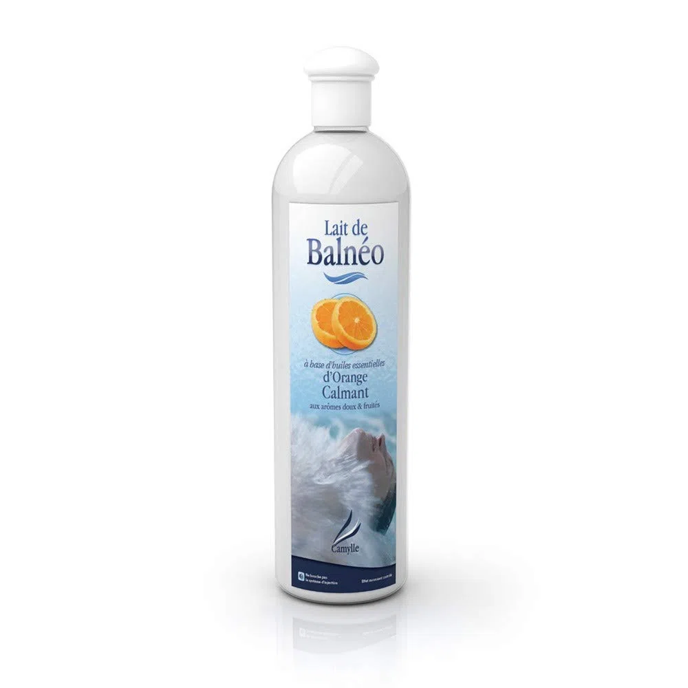 Camylle - Leche de Baño de Naranja - Emulsión de Aceites Esenciales para Baños de Hidroterapia, Baños de Burbujas y Pediluvios - Calmante con aromas dulces y afrutados - 500ml