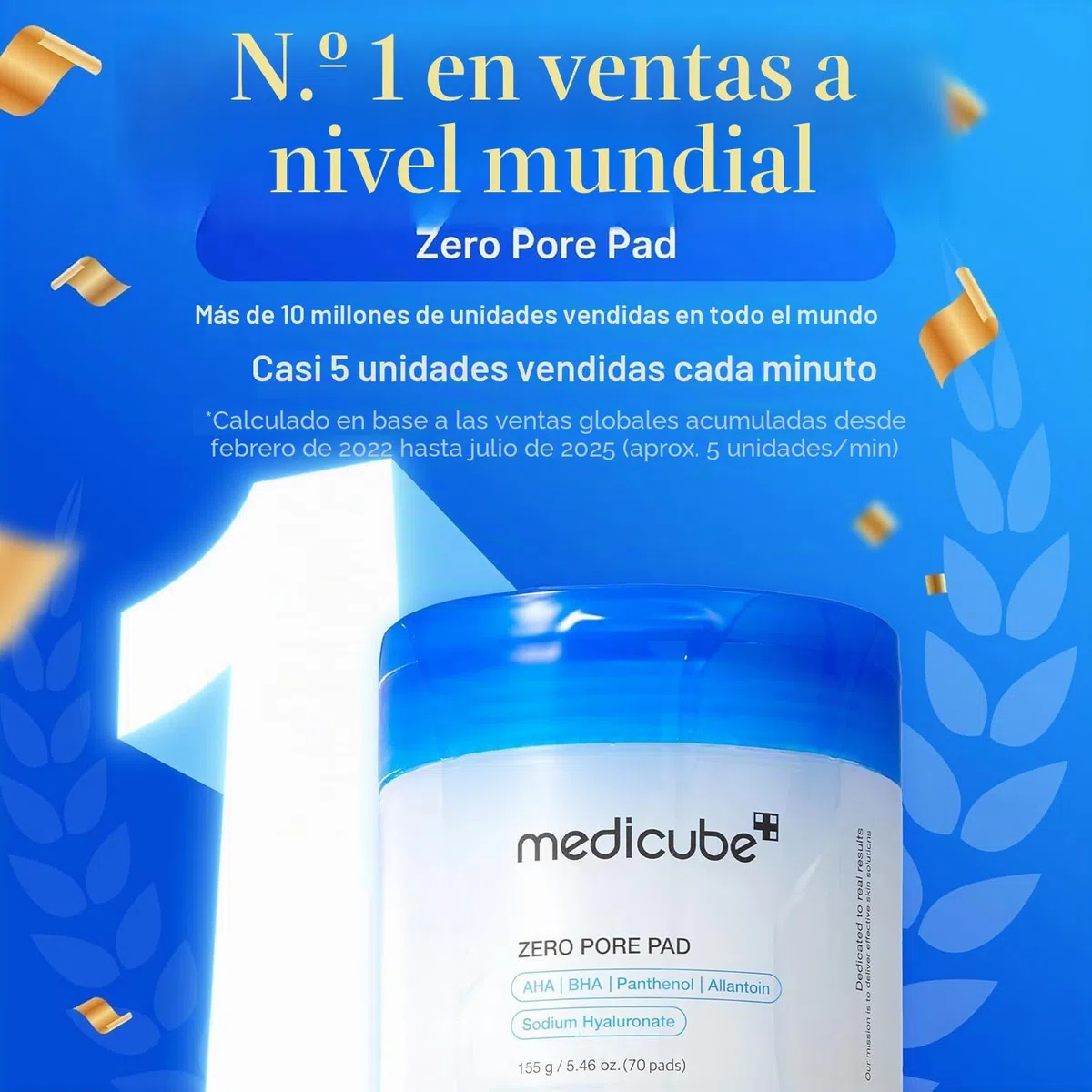 Medicube ZERO PORE PAD 2.0, 70 Piezas - Almohadillas Faciales Exfoliantes Suaves con AHA, BHA, PHA, Centella Asiática y Árbol de Té para Tratamiento de Piel