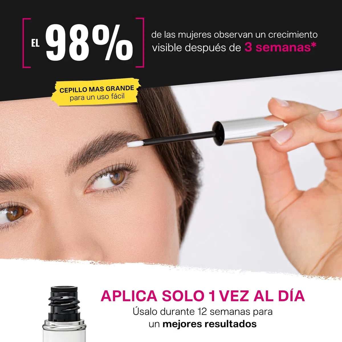 BROWCOCA!NE® suero para cejas para un crecimiento rápido y cejas pobladas | potenciador vegano de cejas de Svenja Walberg