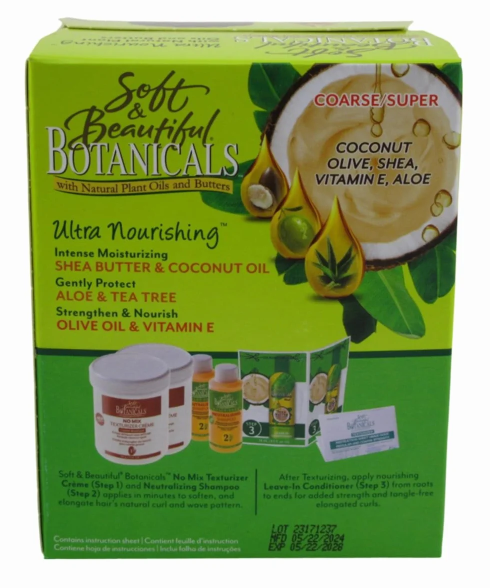 Texturizador de extractos naturales, sin mezclas, para cueros cabelludos sensibles y ásperos de Soft & Beautiful, 2 aplicaciones