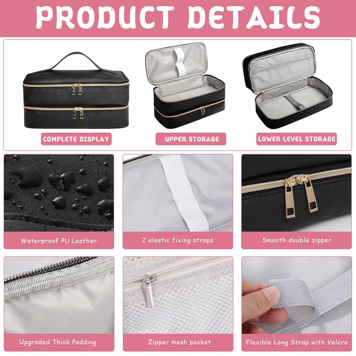 Estuche Transporte Viaje Compatible con Dyson Airwrap Styler, Organizador Portátil de Gran Capacidad para Secador De Pelo y Accesorios