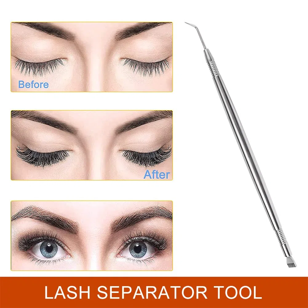 Peine Accesorio, Separador de Pestañas, Separador de Pestañas Lifting, Levantar Pestañas Cepillo de Separador Pestañas Peine de Acero Inoxidable Aplicación de Extensione Lash Lift, 1pc