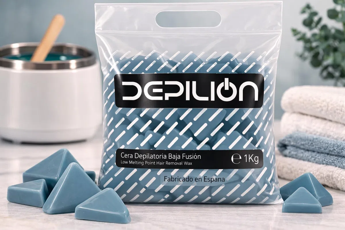 2 x Cera caliente 1kg Azuleno | Cera baja fusión para depilación 1000gr | para pieles sensibles