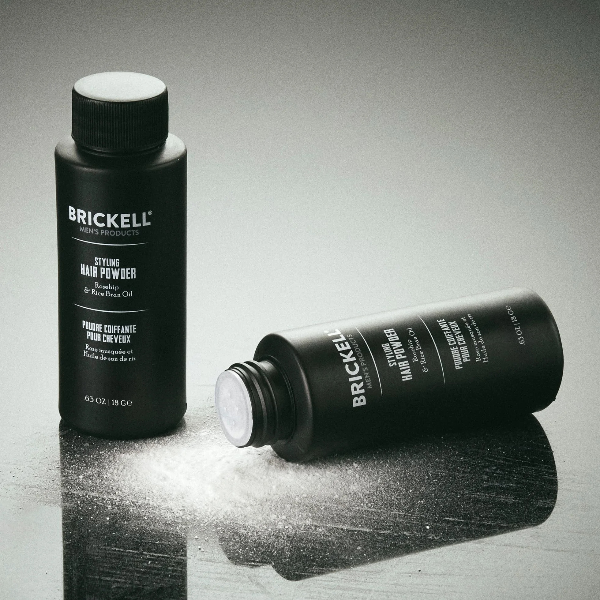 Brickell Men's Styling Hair Powder para Hombres, Crea Volumen, Natural y Orgánico, Polvo Texturizante No Graso, 18 g, Sin Fragancia