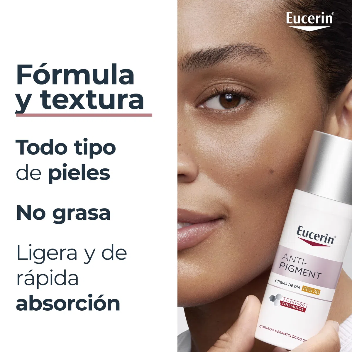 Eucerin Anti-Pigment Crema de Día con FPS 30 (50 ml), crema antimanchas para una piel más uniforme y radiante, con filtros UV y Thiamidol, hidratante facial para todo tipo de pieles