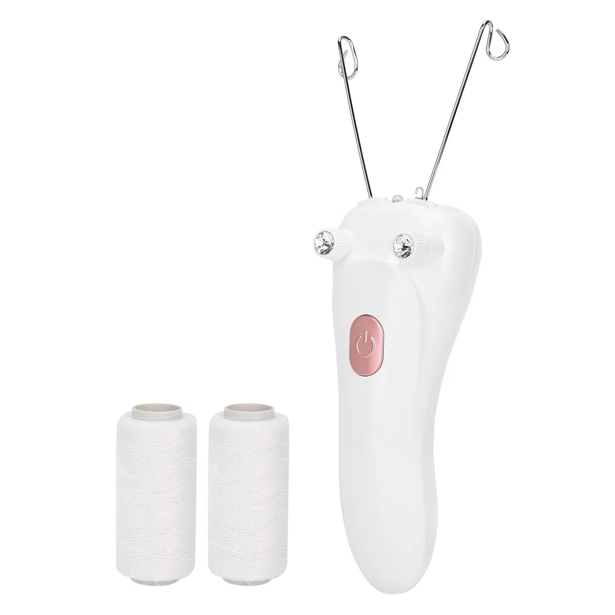 Depiladora Eléctrica de Hilo de Algodón, Máquina de Depilación Corporal Facial, Dispositivo de Depilación Física para Cara, Piernas Y Brazos(rosado)