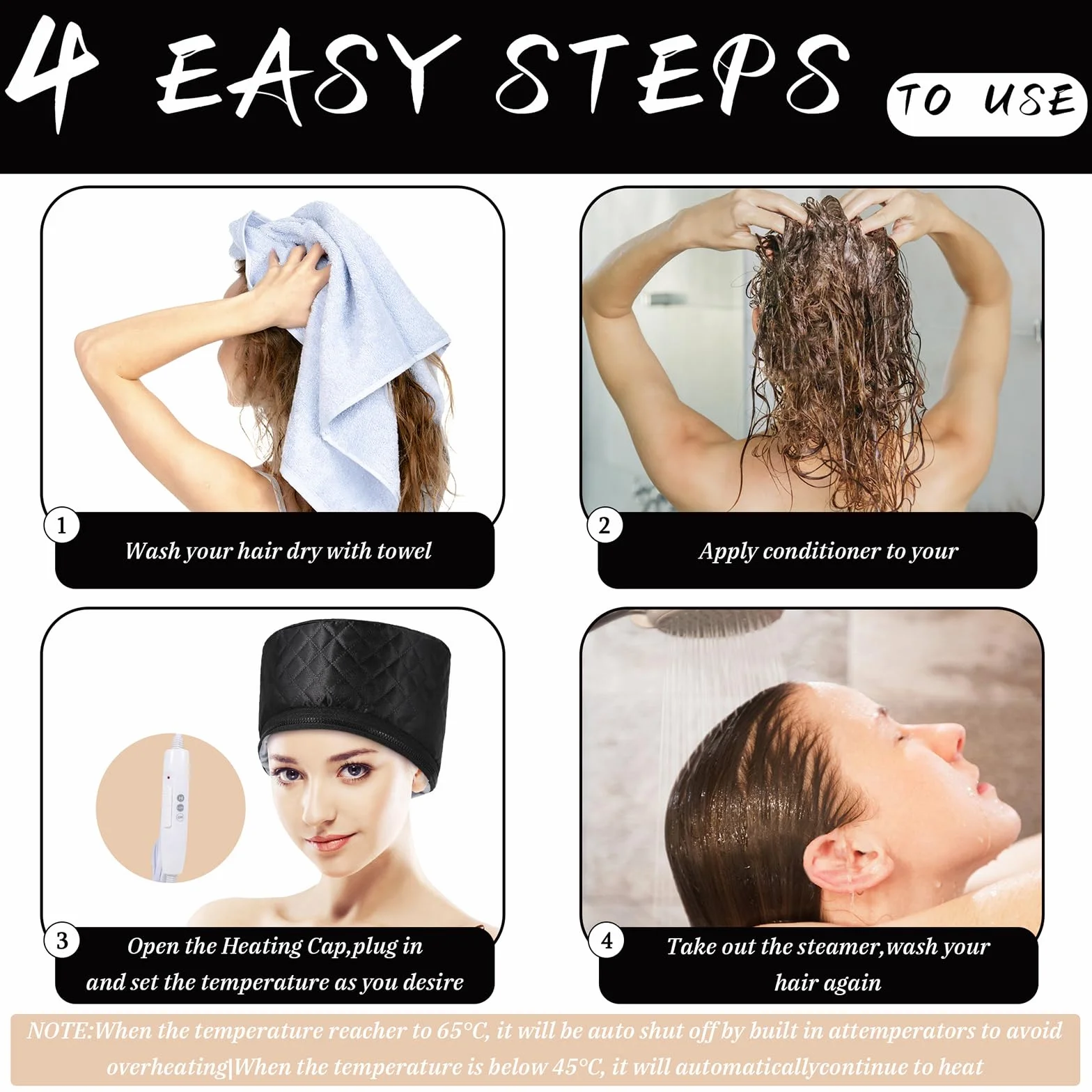 Gorro Térmico para Cabello SPA Gorro Térmico para el Cabello Impermeable 220V Gorro para el Cuidado del Cabello con Controlador Térmico Gorro Eléctrico para el Tratamiento del Cabello Vaporizador