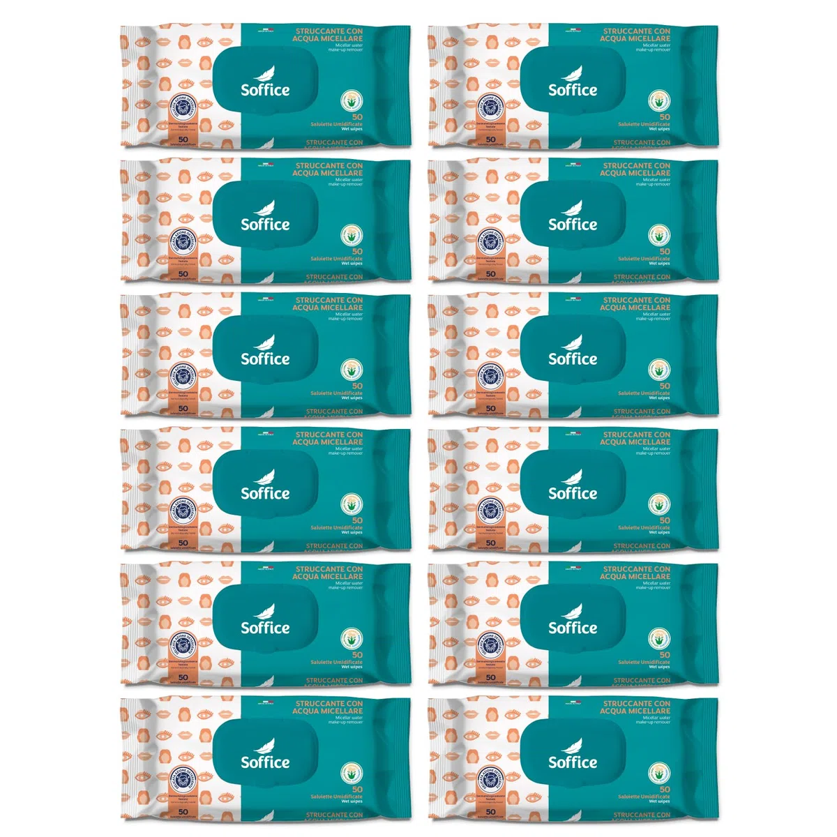 Toallitas desmaquillantes para rostro y ojos con agua micelar – Desmaquillante completo en toallitas, 50 unidades Pop-Up