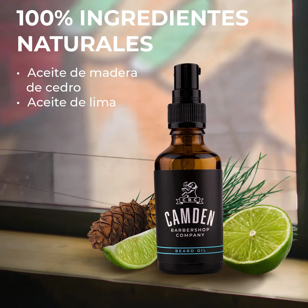 CAMDEN Kit para el cuidado de la barba para hombre ● Set que incluye un aceite, un bálsamo, un cepillo y un peine ● Regalos originales