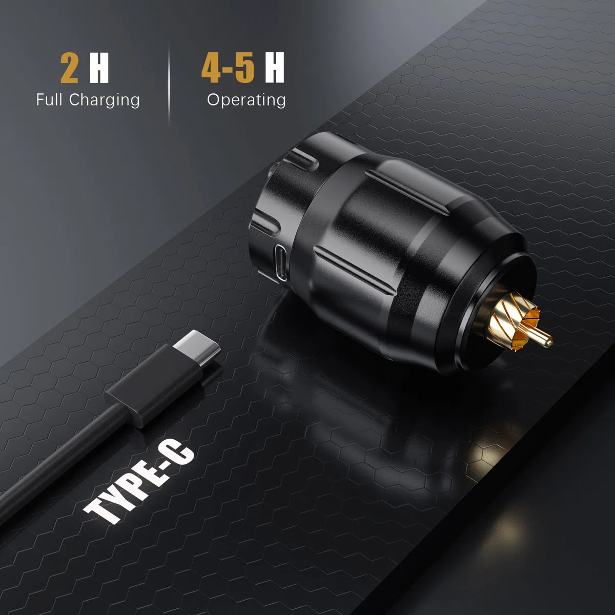 Fuente de Alimentación para Tatuajes Inalámbrica 1500mAh batería del tatuaje con Pantalla Digital LED para Bolígrafo Máquina de Tatuar conector RCA