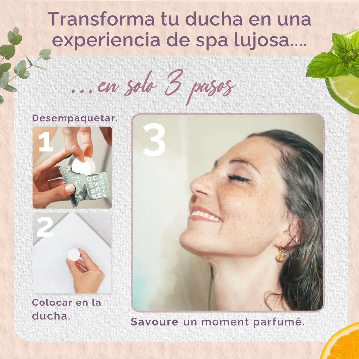 WALTZ 7 Set Bombas de Ducha, 16 Piezas, 8 Aromas Naturales de Aromaterapia, Relajación, Energía, Bienestar, Vigor y Calma, Regalos Originales para Mujer, Hombre, Mama, Parejas, Caja Regalo