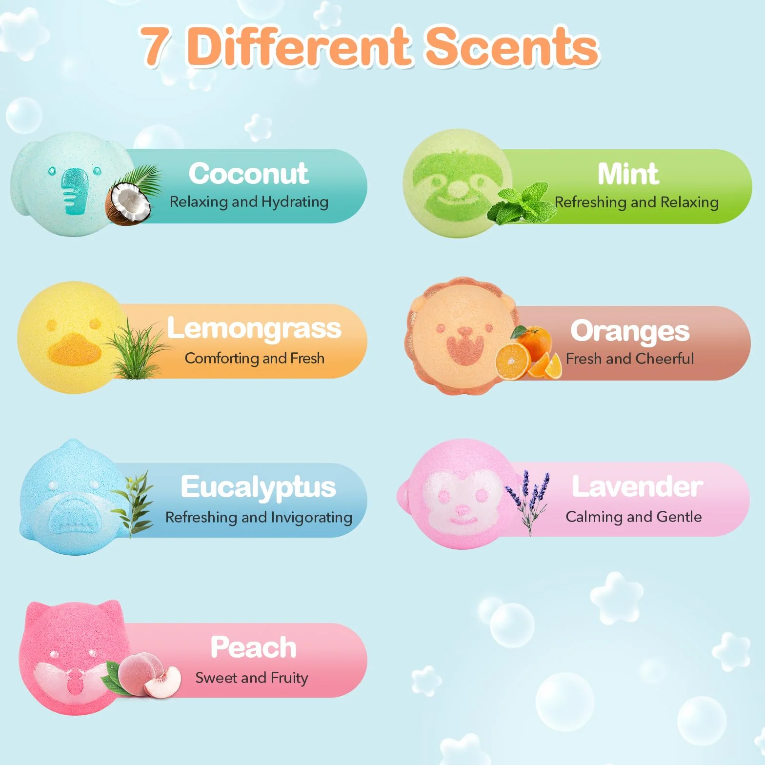 SHUCHING 14 Bombas de Baño Animales para Niños, Bolas de Baño Infantiles con una Pistola de Agua, Set de Regalos Orgánico Natural para Cumpleaños Fiestas