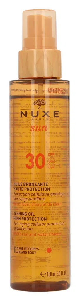 Nuxe Sun Tanning Oil Face And Body Spf30 150ml