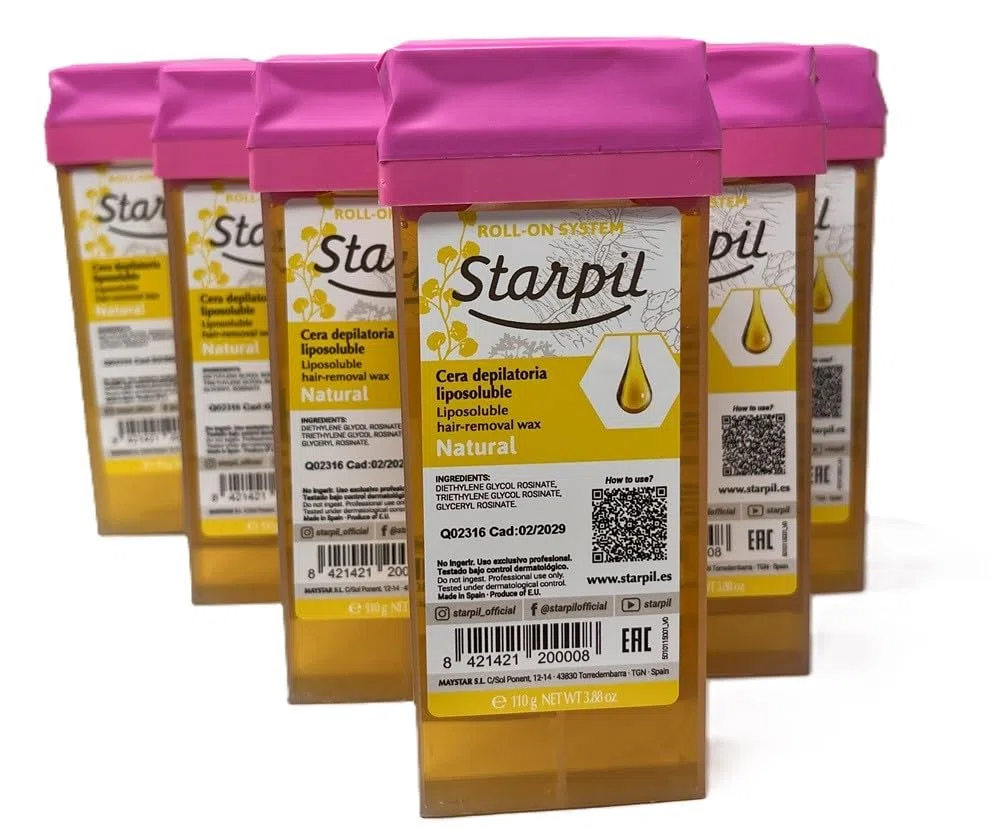 Natural Honey Roll on wax cartridges by Starpil 110g / 3.7oz by Starpil